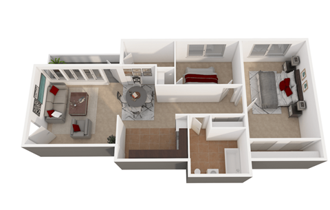 B1_2Bed_1Bath at Laurel Pines, Laurel, MD, Maryland